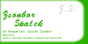 zsombor spalek business card